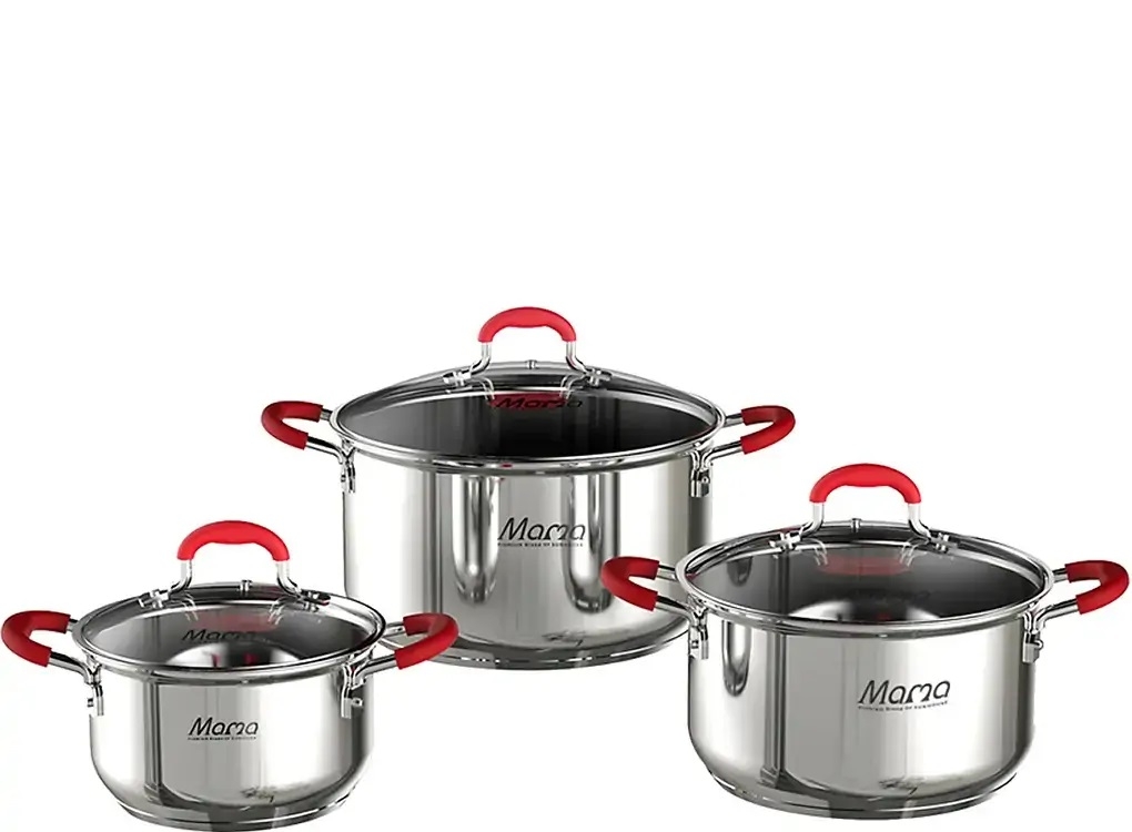 Bộ 3 nồi inox 5 đáy Sunhouse Mama SHG2503MSD