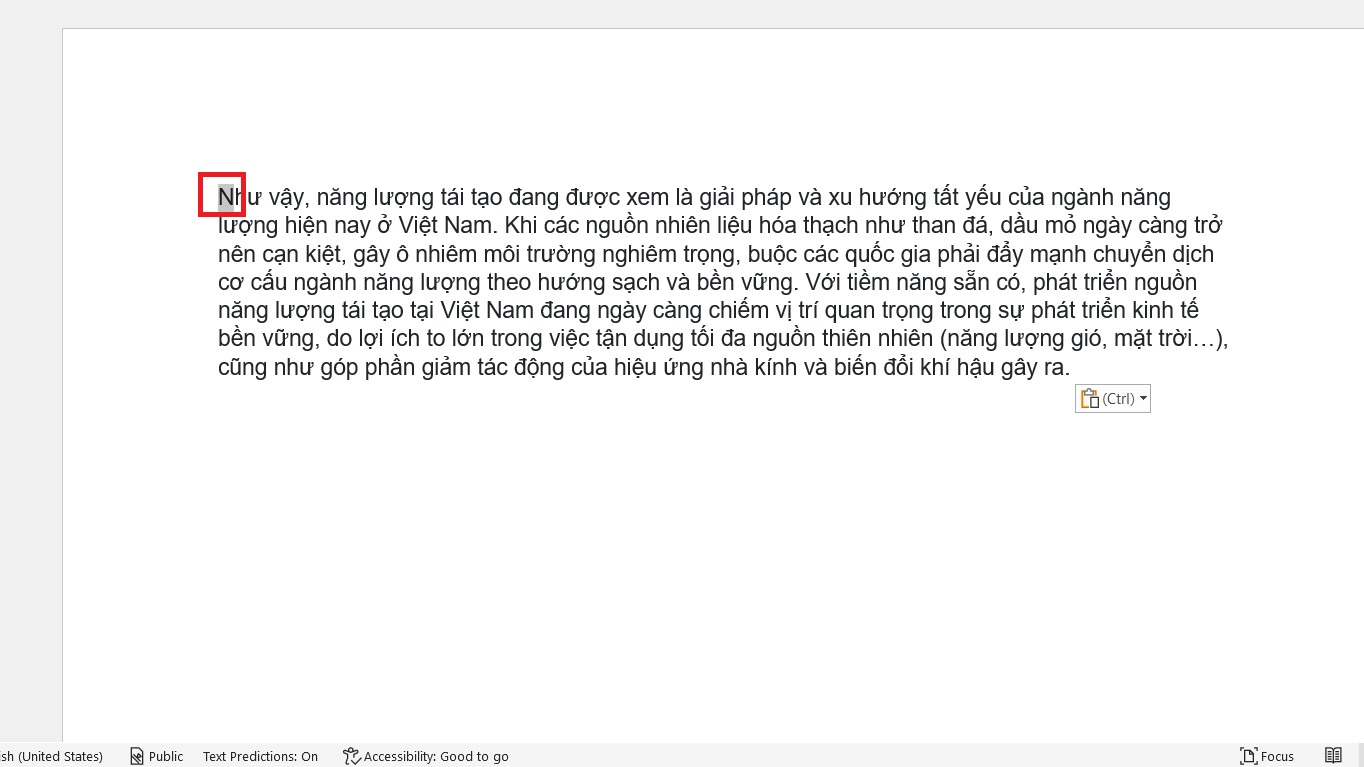 Cách tạo Drop Cap trong Word 1