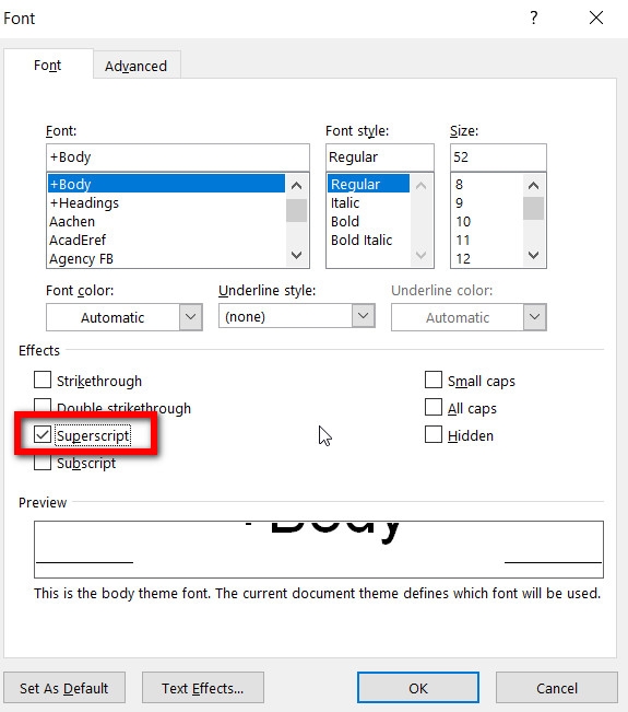 Hướng dẫn cách viết số mũ trong Word đơn giản (6)