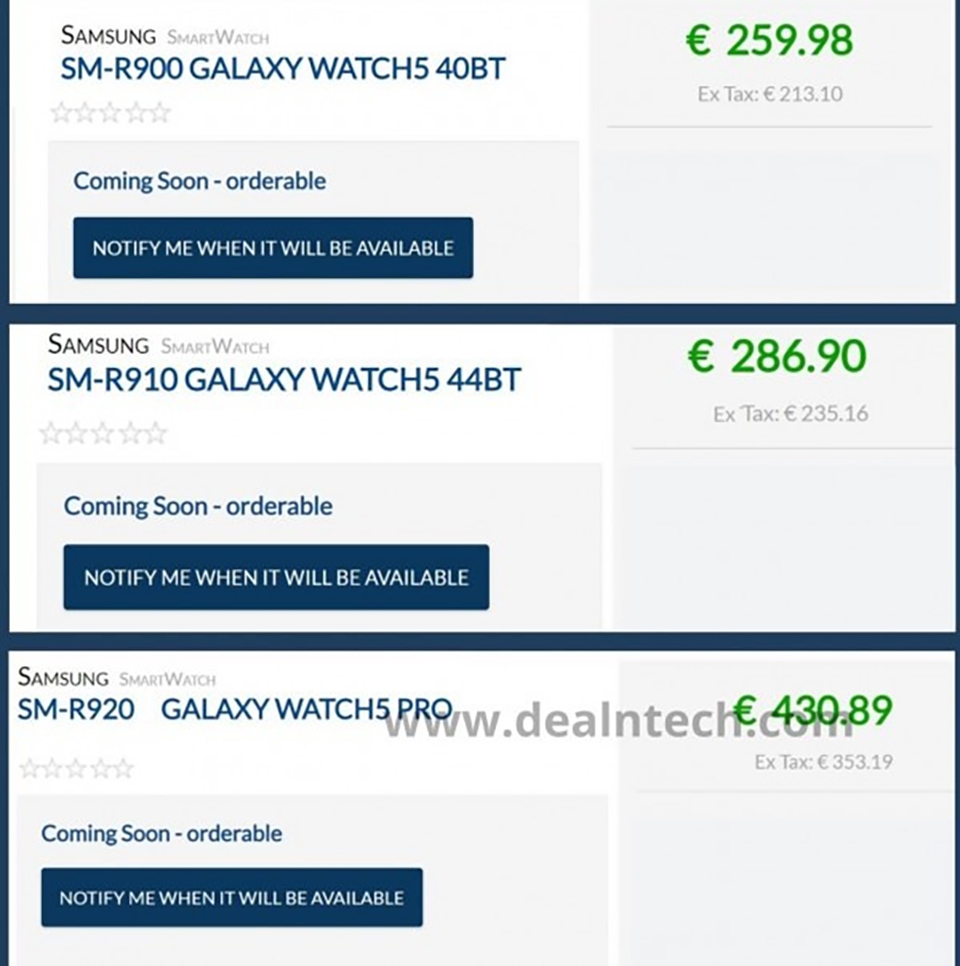 Giá Galaxy Watch5