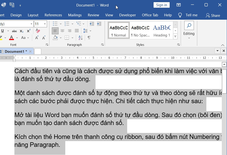 Hướng dẫn cách chèn dấu đầu dòng trong Word (1)
