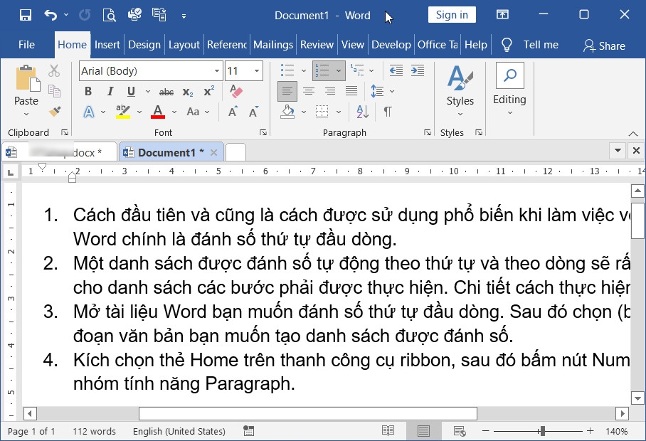 Hướng dẫn cách chèn dấu đầu dòng trong Word (3)