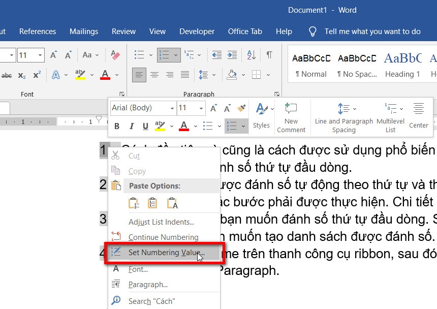 Hướng dẫn cách chèn dấu đầu dòng trong Word (9)