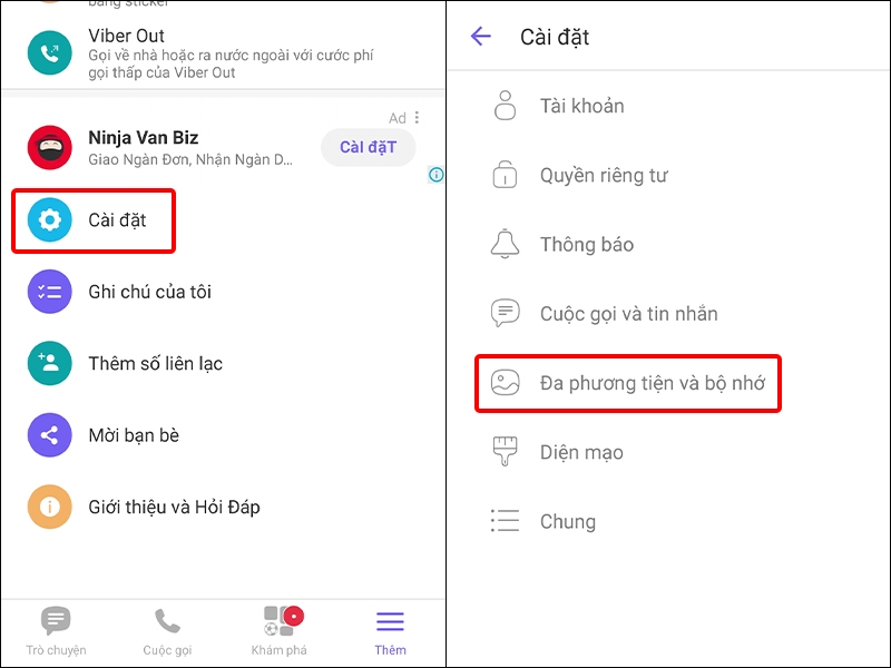 Cách thay đổi chất lượng ảnh tải lên trên Viber
