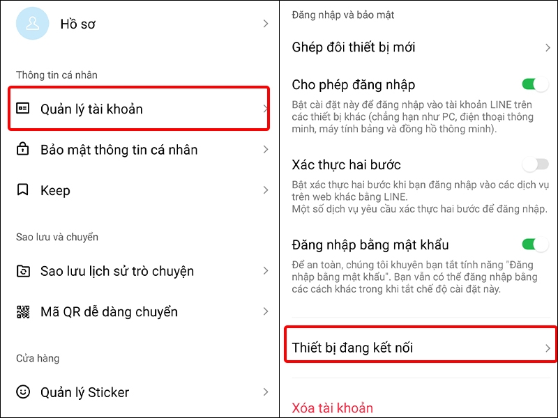 Cách đăng xuất tài khoản LINE từ xa