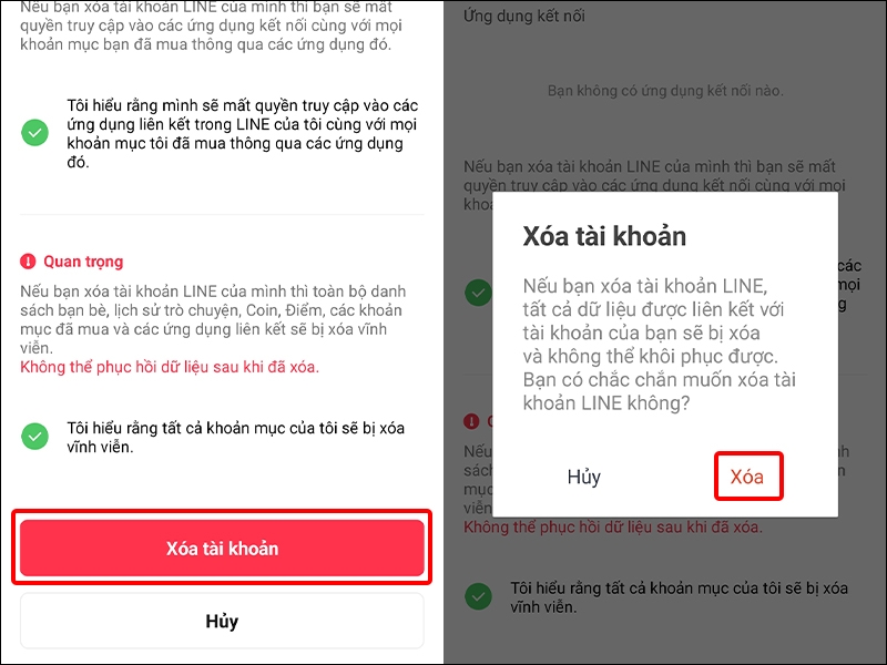 Cách xóa tài khoản LINE vĩnh viễn