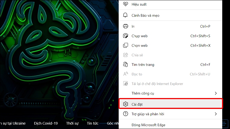 Hướng dẫn hiển thị nút Chọn web trong thanh công cụ