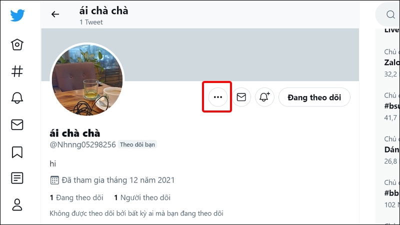 Cách chặn người dùng Twitter trên máy tính