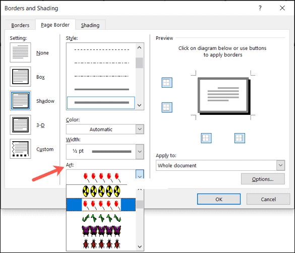 Hướng dẫn chèn khung, viền trang trí cho Word (5)