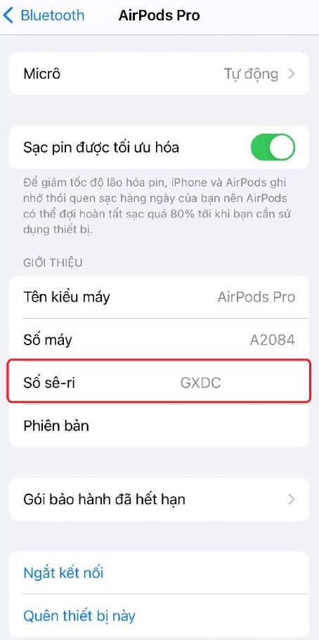 3 cách check IMEI AirPods chính xác để kiểm tra bảo hành tai nghe Apple 8