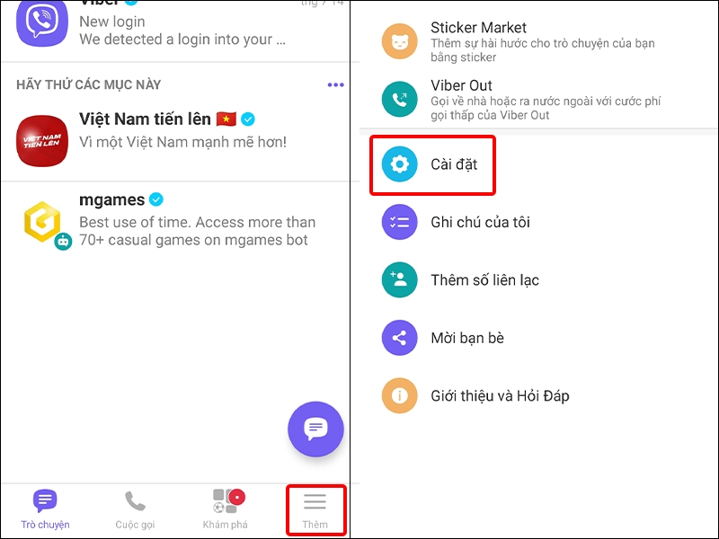 Cách khôi phục lại cài đặt ứng dụng Viber