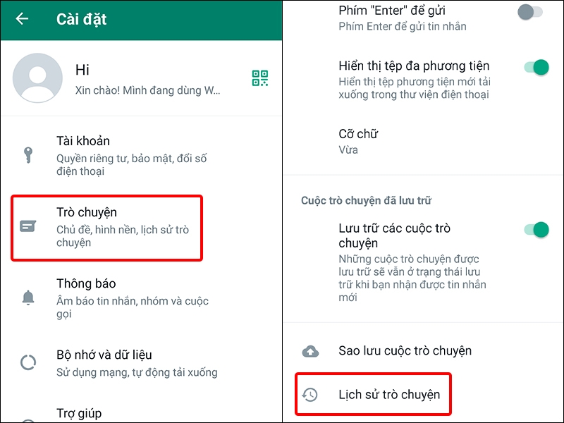 Hướng dẫn chia sẻ cuộc trò chuyện WhatsApp sang Zalo