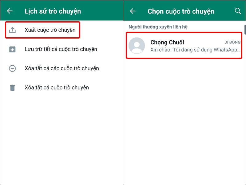 Hướng dẫn chia sẻ cuộc trò chuyện WhatsApp sang Zalo