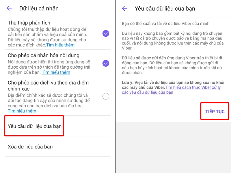 Hướng dẫn xuất toàn bộ dữ liệu cá nhân trên Viber