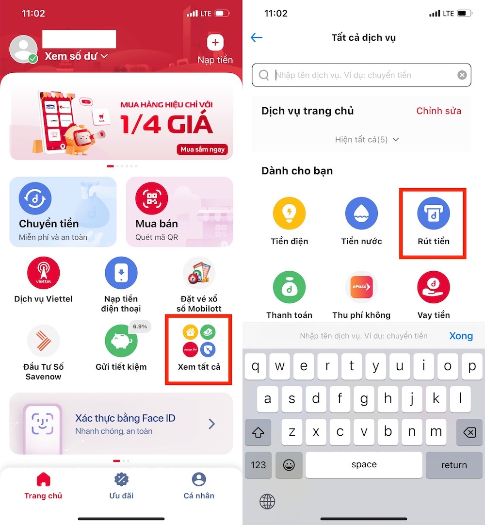 Cách rút tiền thông qua ứng dụng Viettel Money 1