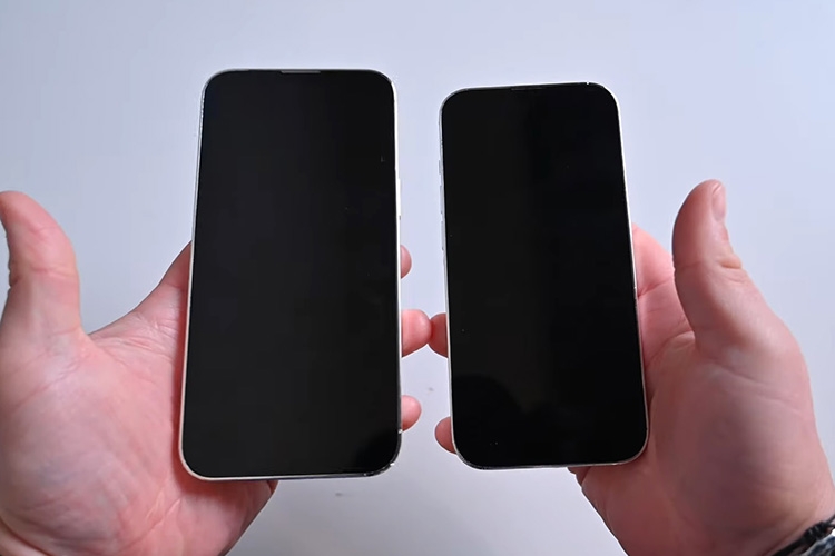 hình ảnh so sánh iPhone 14 Pro và iPhone 14 Pro Max bản dummy