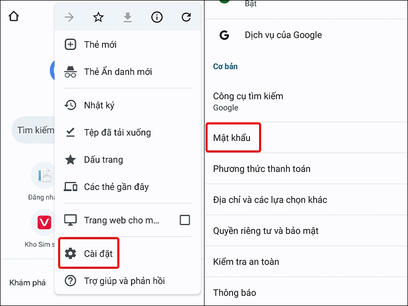 Cách nhập mật khẩu Microsoft Edge từ trình duyệt Chrome trên điện thoại