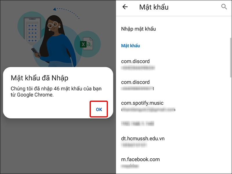 Cách nhập mật khẩu Microsoft Edge từ trình duyệt Chrome trên điện thoại