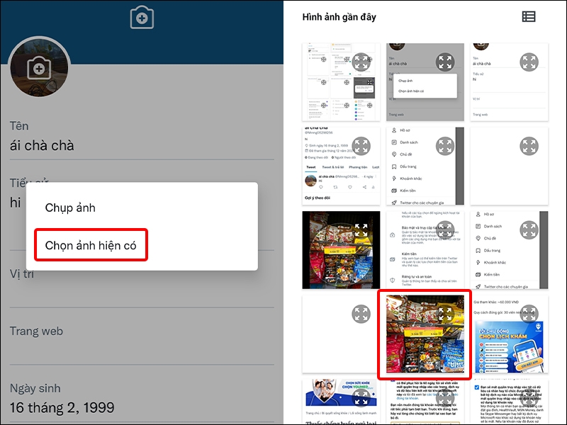 Cách thay đổi ảnh đại diện Twitter trên điện thoại