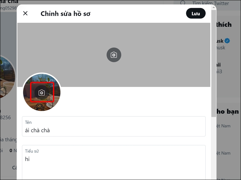 Cách thay đổi ảnh đại diện Twitter trên máy tính