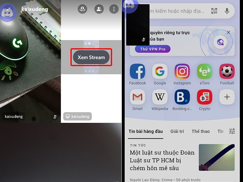 Cách chia sẻ màn hình trên ứng dụng Discord