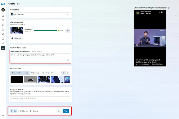 Hướng dẫn chi tiết cách đăng Reels trên Facebook