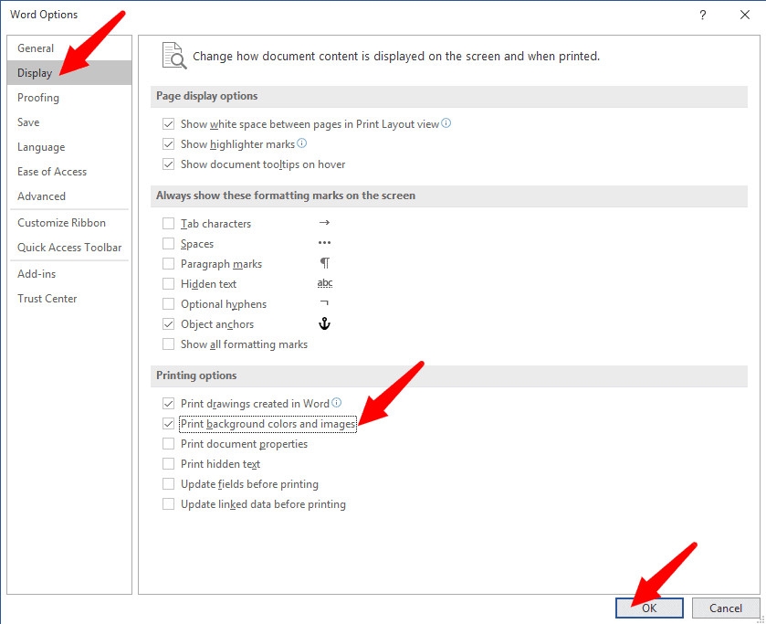 Mẹo hay để in tài liệu Word với màu nền hoặc hình ảnh (3)