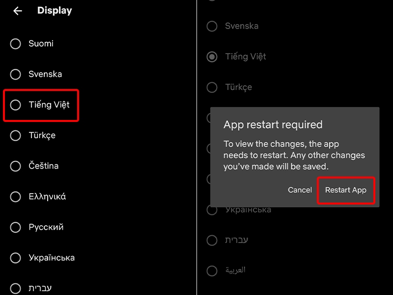 Cách thay đổi giao diện Netflix sang tiếng Việt bằng điện thoại