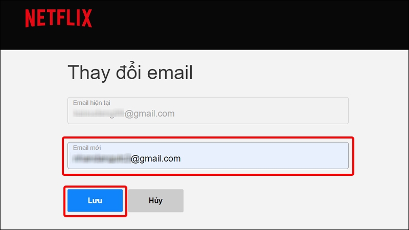 Hướng dẫn thay đổi email trên Netflix bằng máy tính