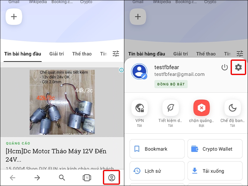 Cách thay đổi vị trí tải xuống trên trình duyệt Opera bằng điện thoại