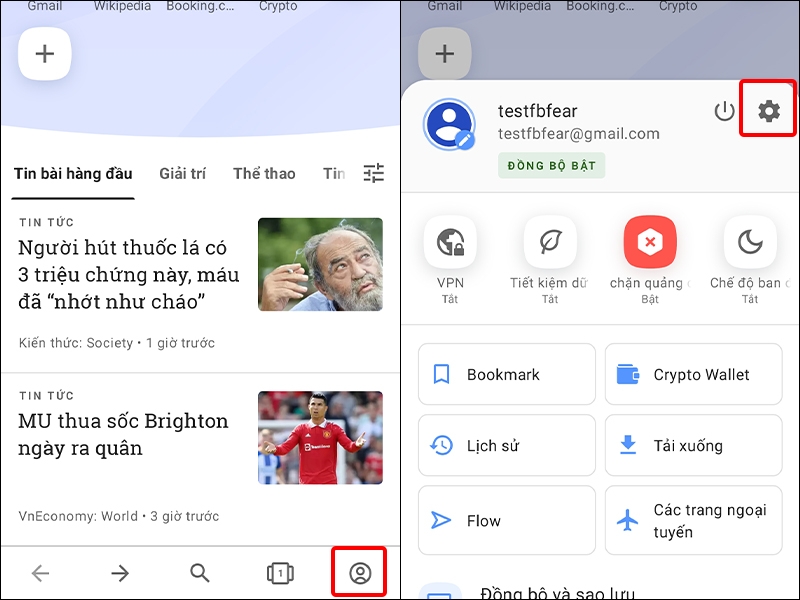 Cách xóa toàn bộ dữ liệu trên trình duyệt Opera trên điện thoại