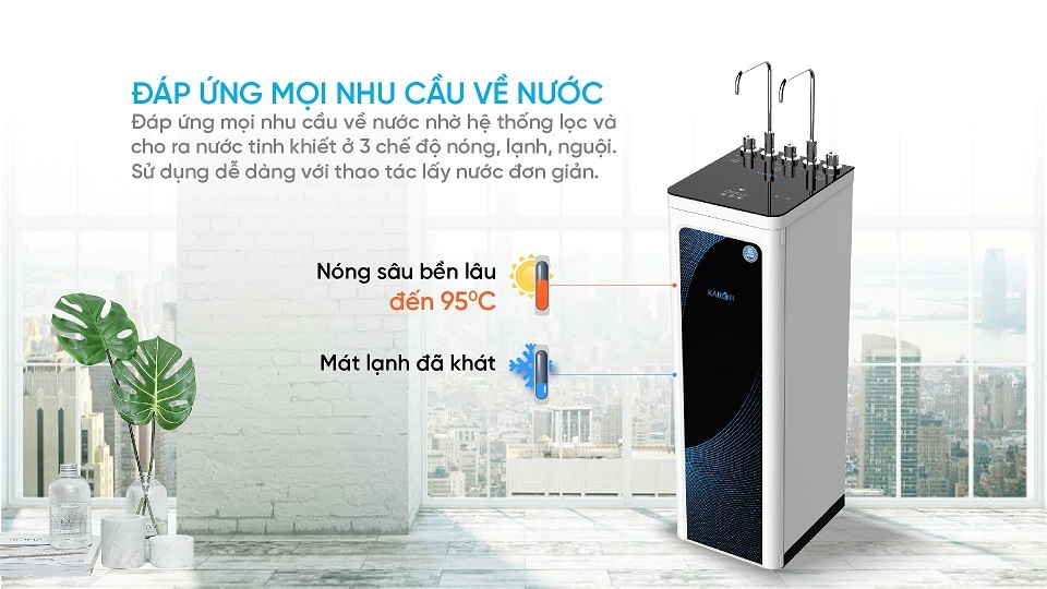 Máy lọc nước nóng lạnh Karofi 10 lõi KAD-D52 - hình 1