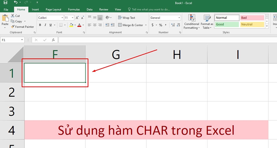 Cách sử dụng hàm CHAR trong Excel - Ảnh 06