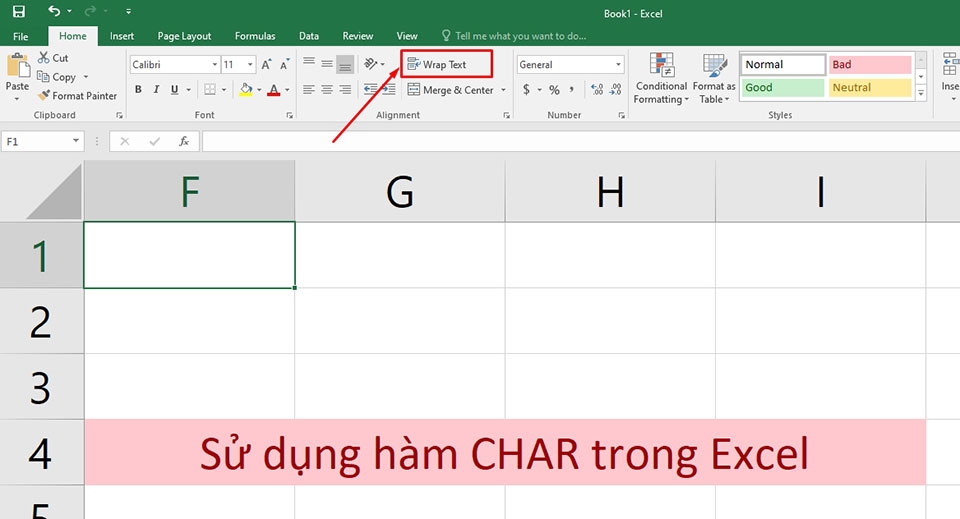 Cách sử dụng hàm CHAR trong Excel - Ảnh 07