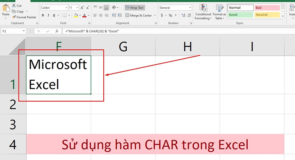 Cách sử dụng hàm CHAR trong Excel - Ảnh 09