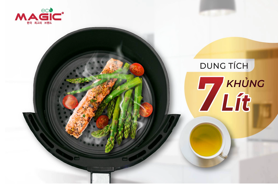 Review Nồi chiên không dầu điện tử Magic Eco 7 lít AC-121 - hình 2