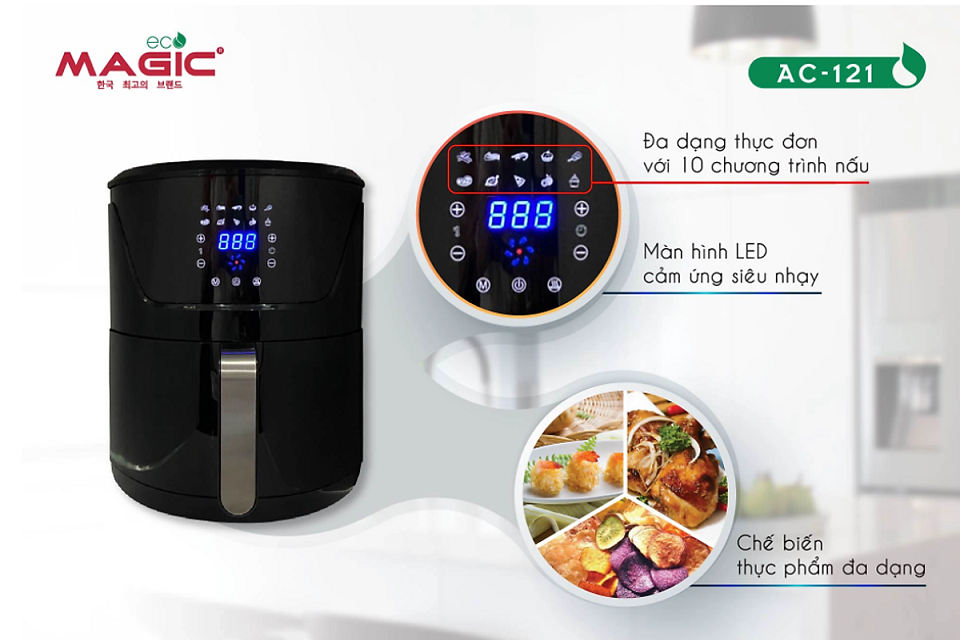 Review Nồi chiên không dầu điện tử Magic Eco 7 lít AC-121 - hình 4
