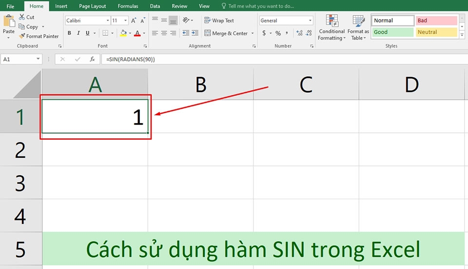 Hàm SIN trong Excel - Ảnh 03