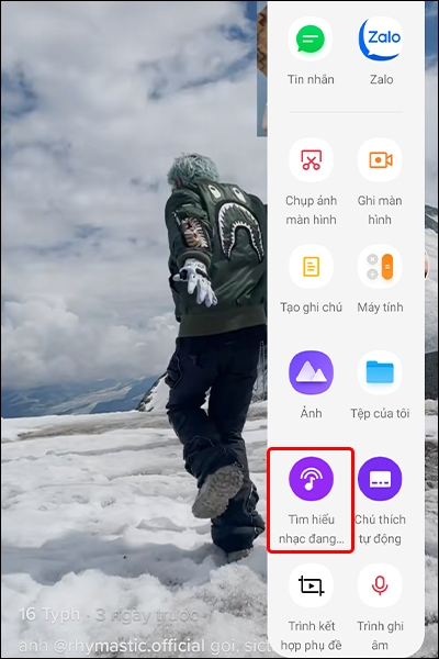 Cách tìm kiếm nhạc đang phát trên điện thoại Realme