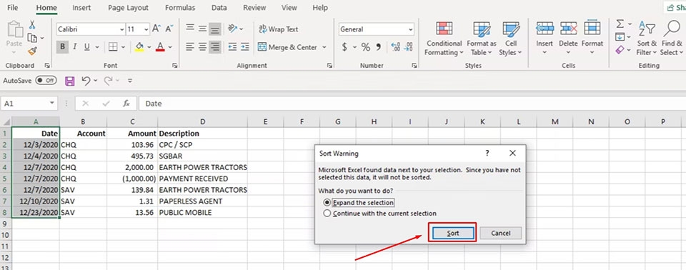 Sắp xếp ngày tháng trong Excel - Ảnh 06 Sắp xếp ngày tháng trong Excel - Ảnh 06
