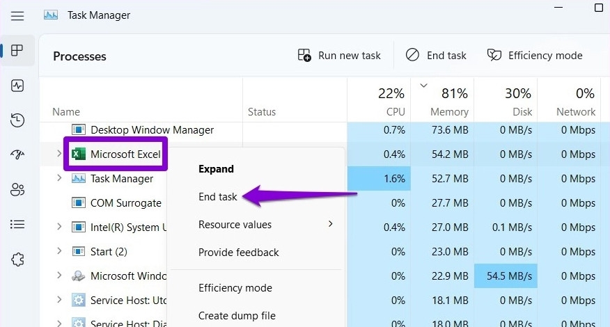Bí quyết sửa lỗi Microsoft Excel không phản hồi trên Windows 11 (1)
