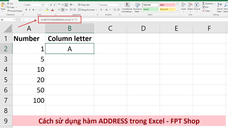 Hàm ADDRESS trong Excel - Ảnh 05