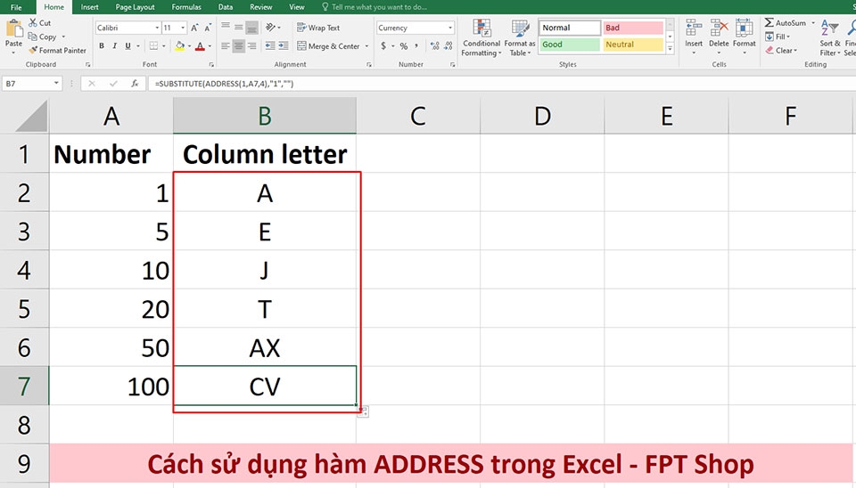 Hàm ADDRESS trong Excel - Ảnh 06