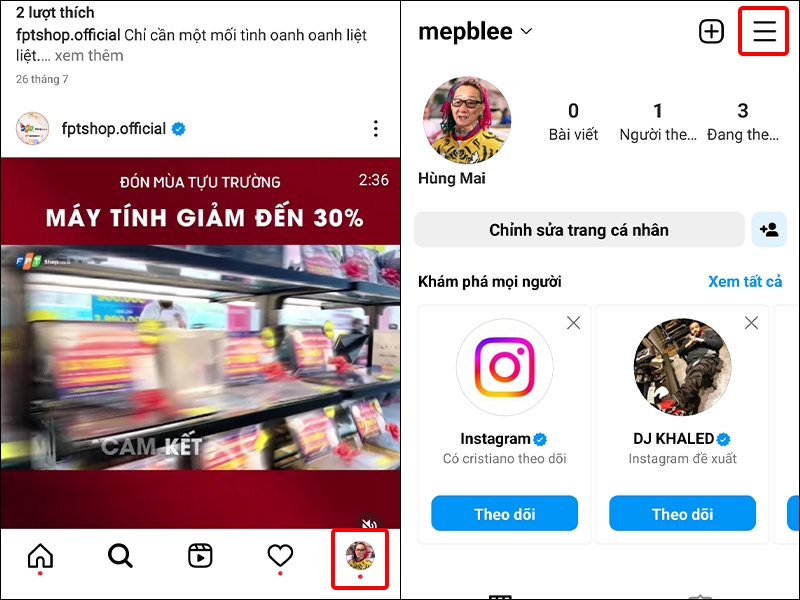 Cách nhận thông báo mới nhất từ các bài viết của bạn bè trên Instagram