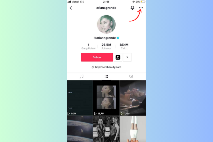 Cách sao chép liên kết TikTok