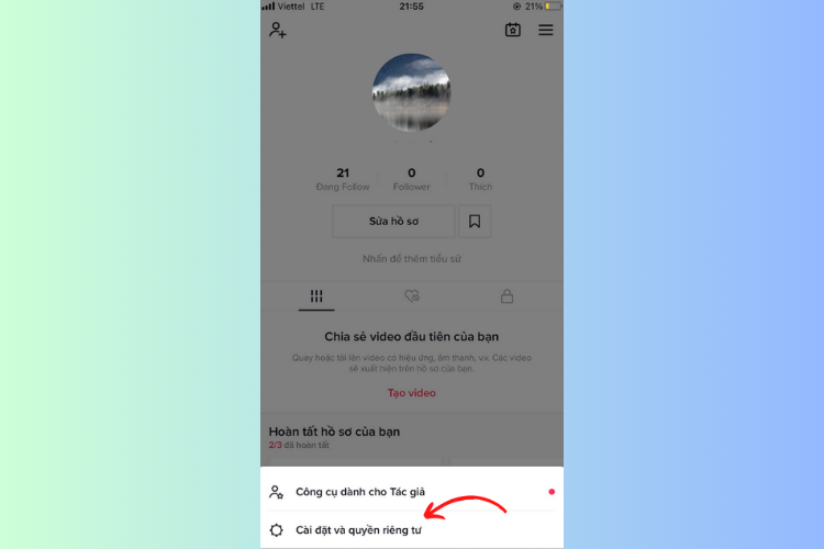 Cách sao chép liên kết TikTok