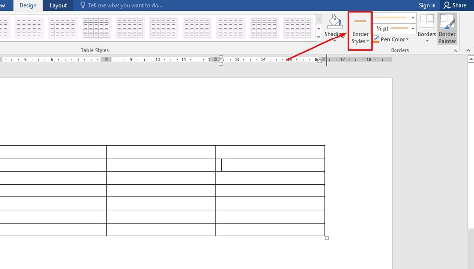 Cách tô màu bảng trong Word - Ảnh 06