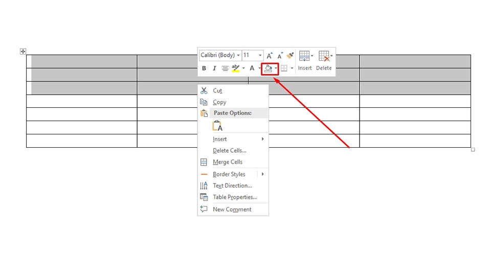 Cách tô màu bảng trong Word - Ảnh 08