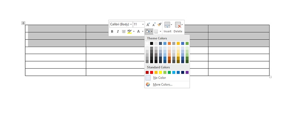 Cách tô màu bảng trong Word - Ảnh 09