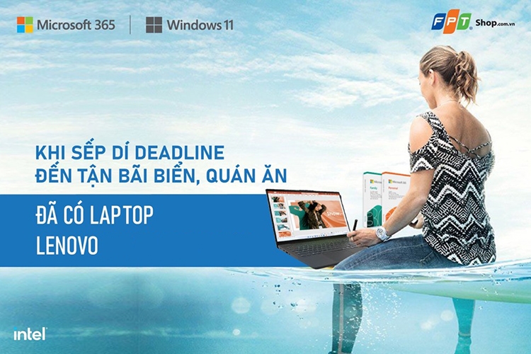 Khi sếp dí deadline đến tận bãi biển, quán ăn, đã có Lenovo Ideapad Slim 5 15ITL05